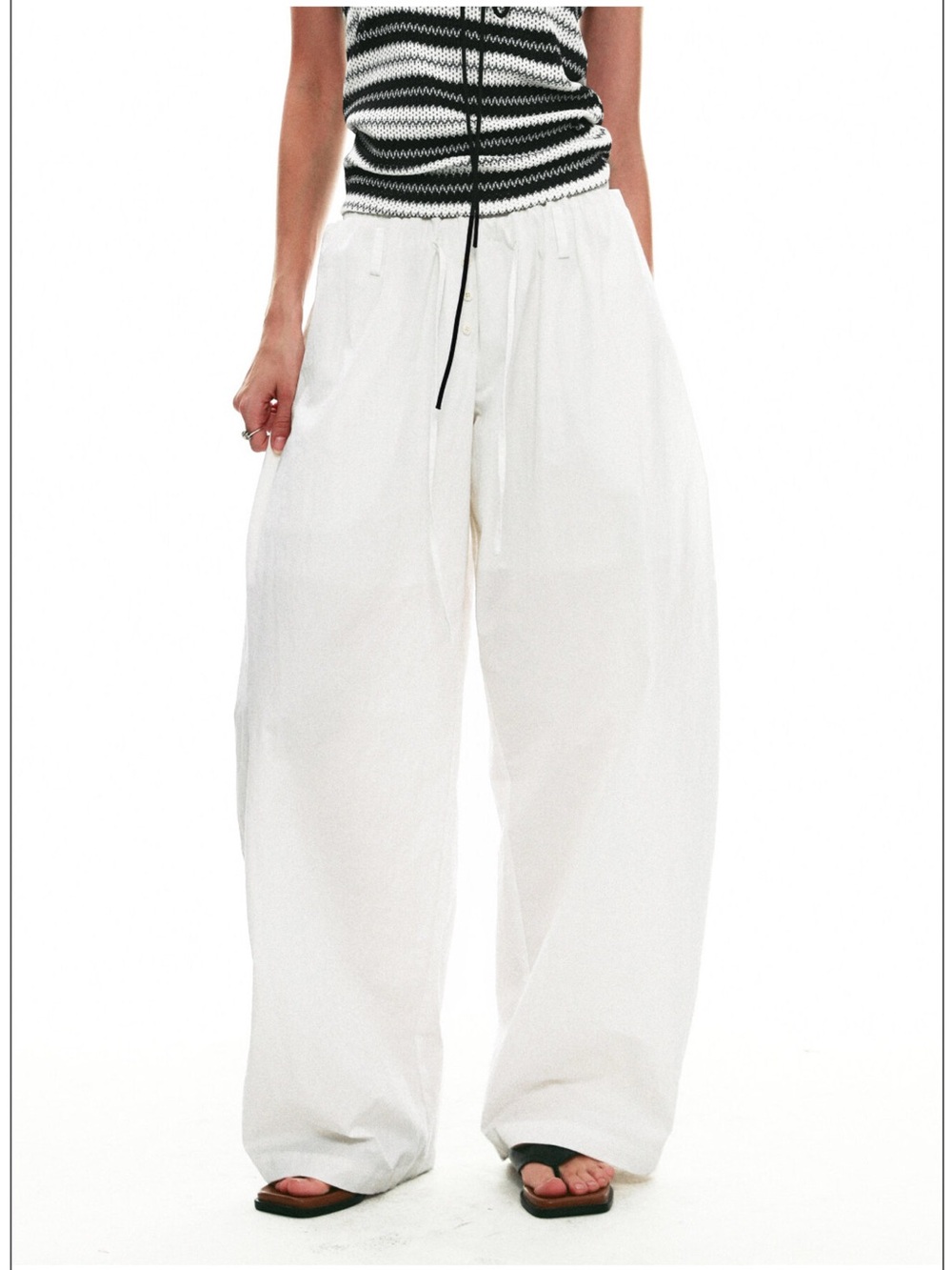 Drawstring Wide-Leg Pants - Picture 11 of 13